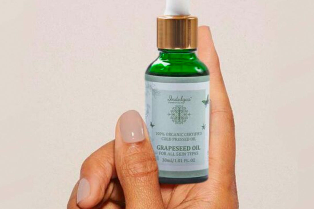 Discuss the benefits of organic grape seed oil for skin and hair