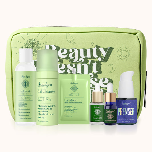 Complete Acne Care - Mini Discovery Kit - Prenser (20ml) Sal Cleanse (50ml) Sal Moist (9ml) Sal Wash (50ml) Heads Off (6ml) Volcanic Night Oil (5ml)