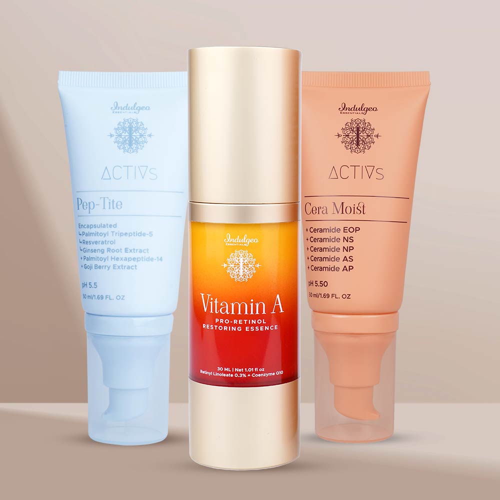 COMBO : CERA MOIST - Ceramide Calming Moisturizer & Vitamin A Pro Retinol & PEP TITE - Peptide Skin Firming Moisturizer