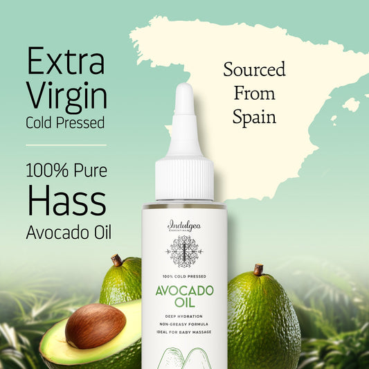 Avocado Oil - 100% Cold Pressed Oil For Face, Body & Hair (100ml)