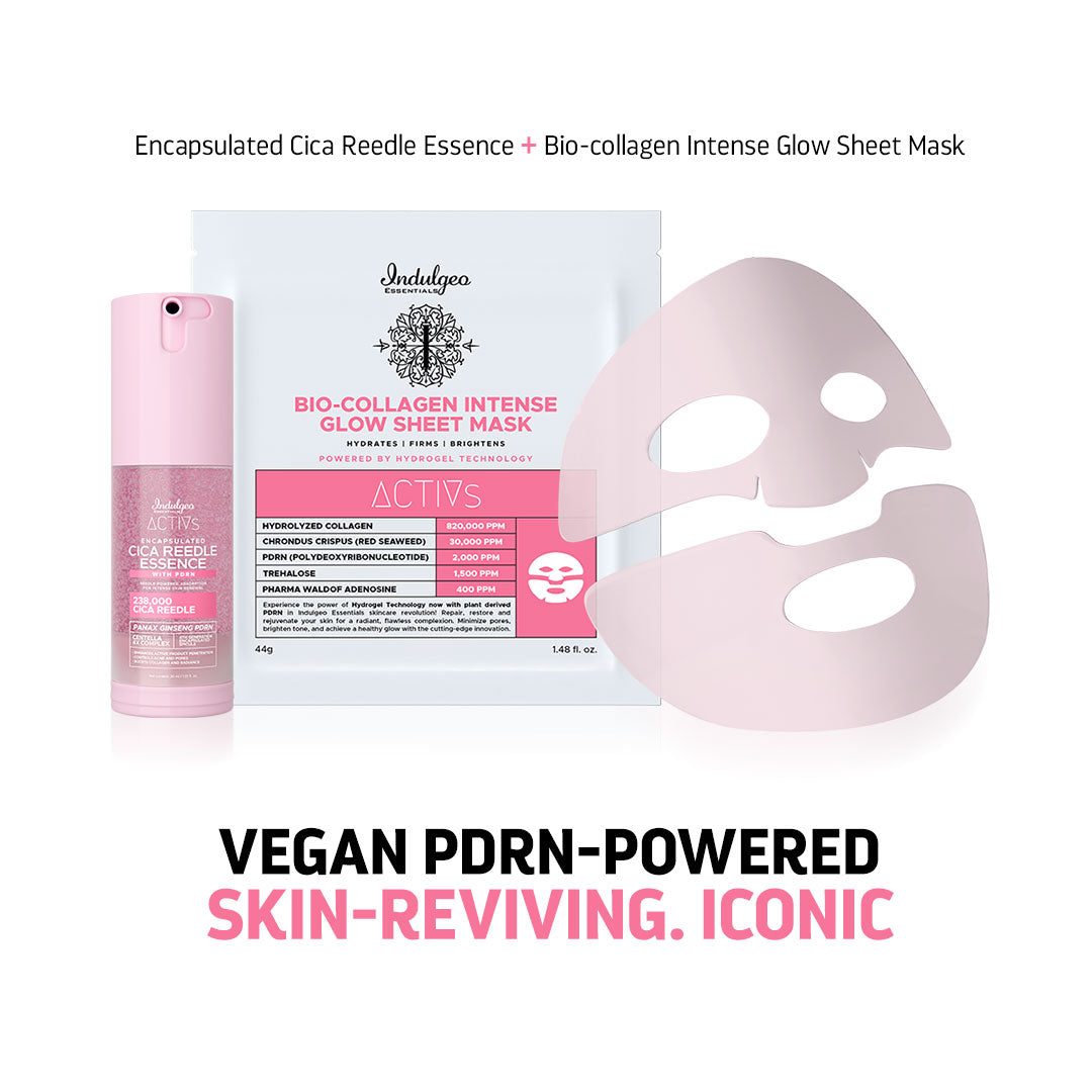 Combo: Encapsulated Cica Reedle Essence (30ml) + Ginseng PDRN Bio Collagen Intense Glow Sheet Mask (2 units)