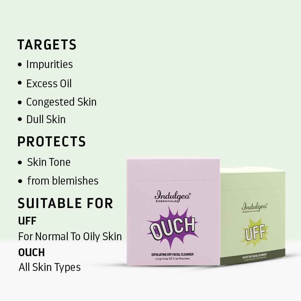FREEBEE UFF + OUCH Combo Detox Dry Facial Cleanser