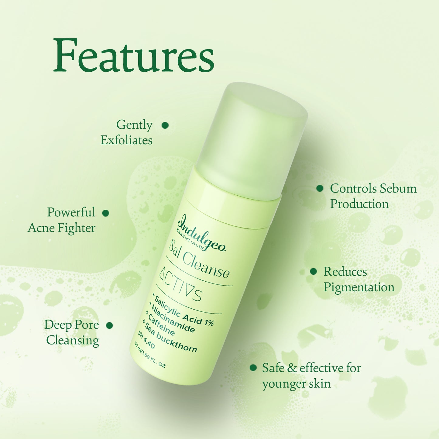 SAL CLEANSE - Foaming Face Wash With Salicylic Acid 1%