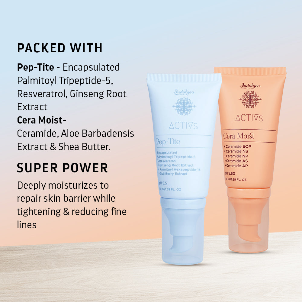 COMBO : CERA MOIST - Ceramide Calming Moisturizer & PEP TITE - Peptide Skin Firming Moisturizer