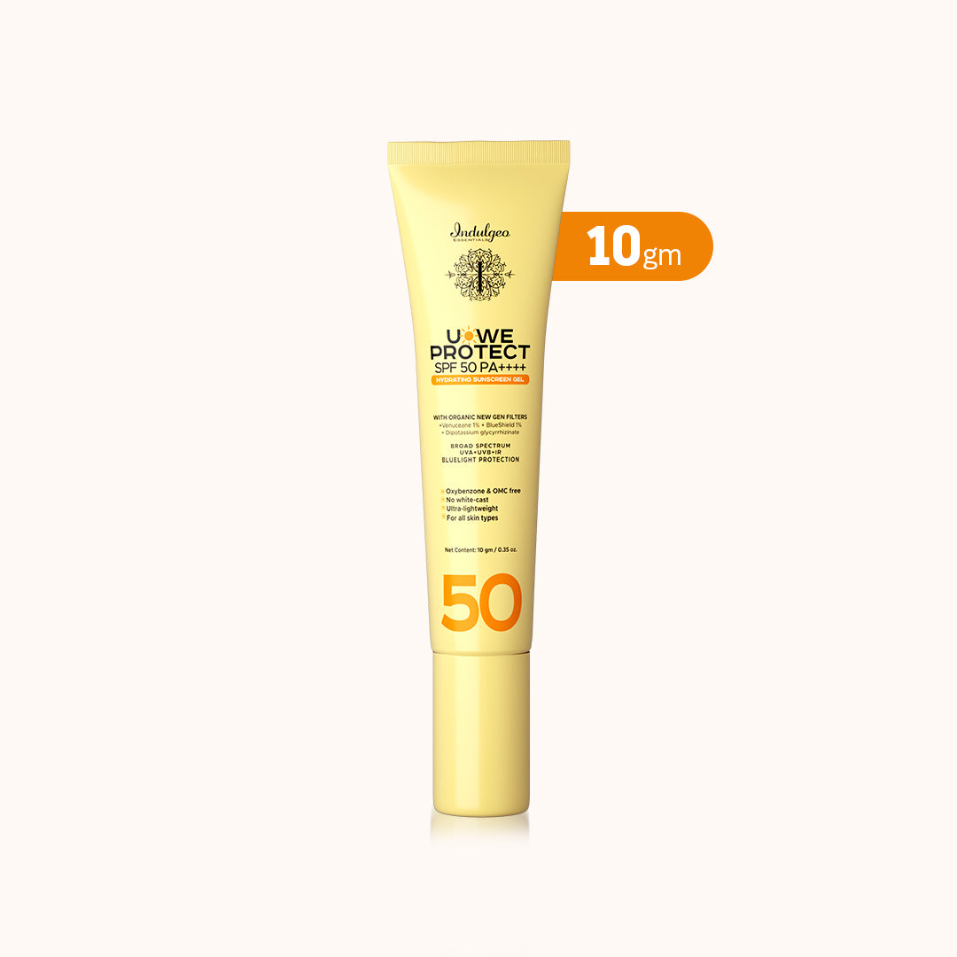 U-We Protect Ultra Light Broad Spectrum OMC Free Sunscreen Gel with New Gen Korean UV Filters - SPF 50 PA++++
