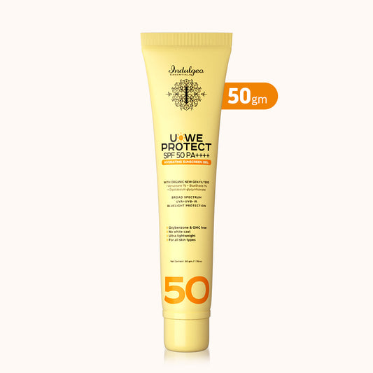 U-We Protect Ultra Light Broad Spectrum OMC Free Sunscreen Gel with New Gen Korean UV Filters - SPF 50 PA++++