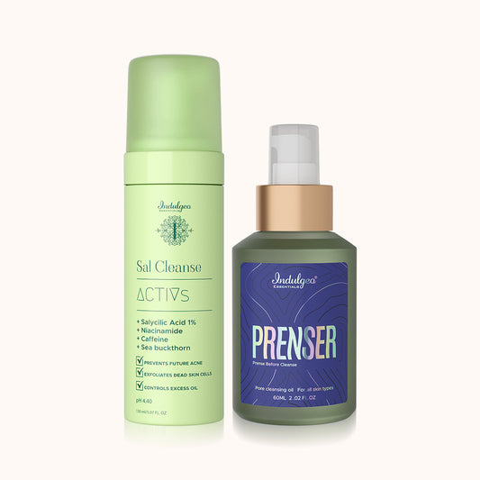 Double Cleansing Combo for Acne Prone Skin - Prenser + Sal Cleanse