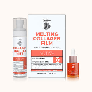 HYDRATION COMBO: Melting Collagen Film Sheet Mask (4 Units) + Collagen Booster Mist + Five Molecular Complex Hyaluronic Acid