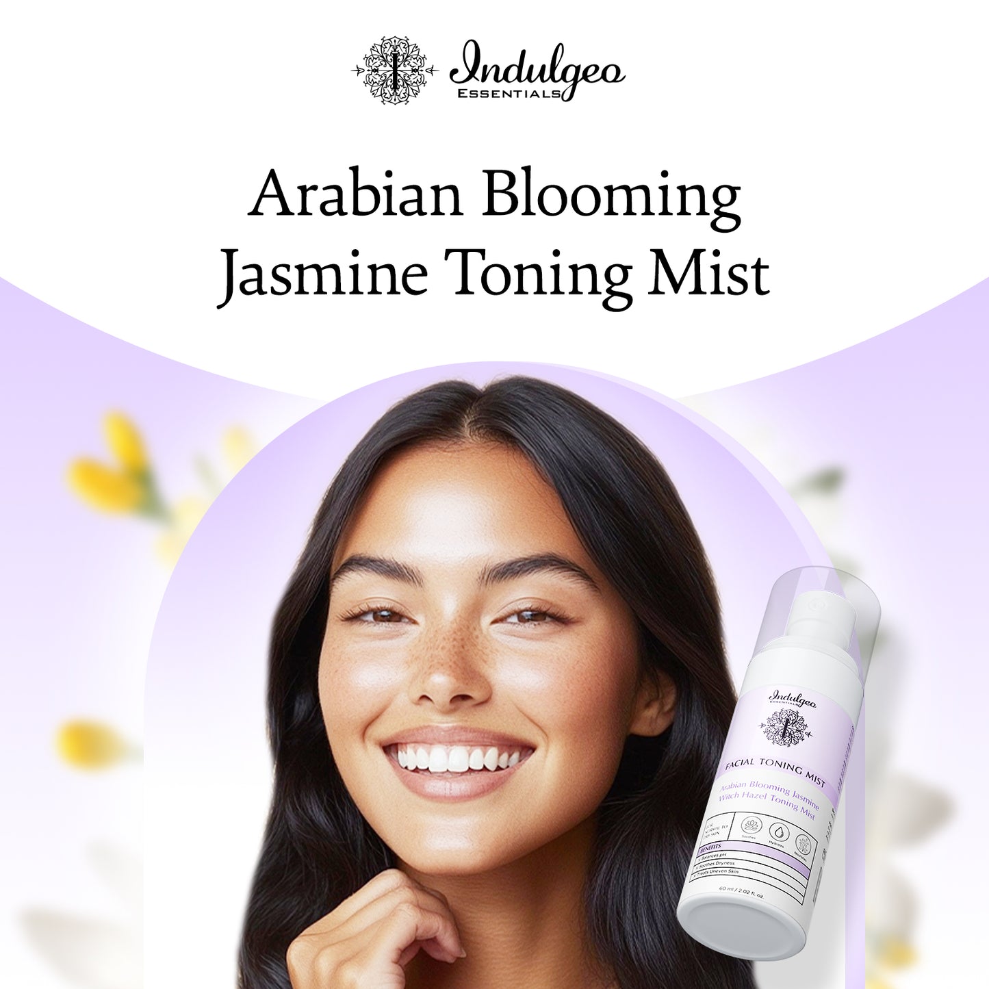 Arabian Blooming Jasmine Witch Hazel Facial Toning Mist For Dry Skin (60ml)