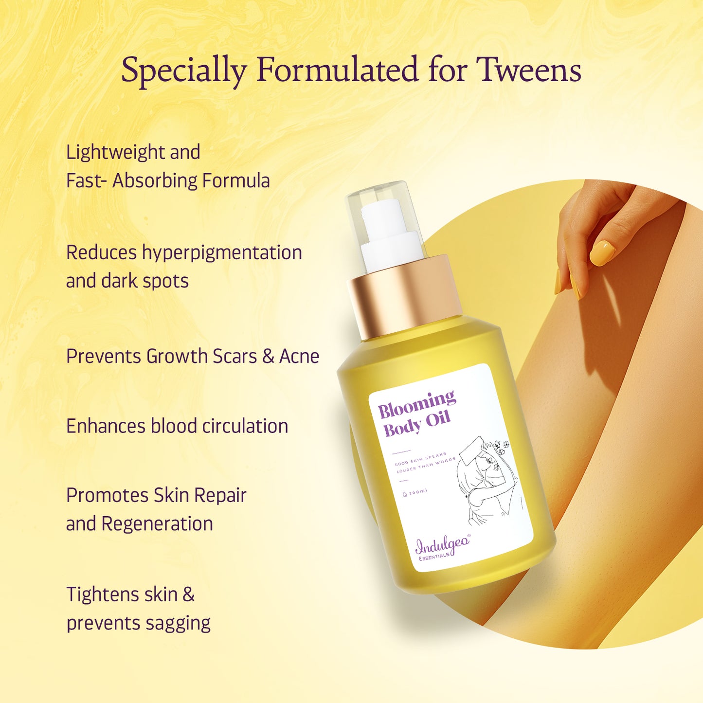 Blooming Body Oil - For Kids Between 7-18 (100ml)