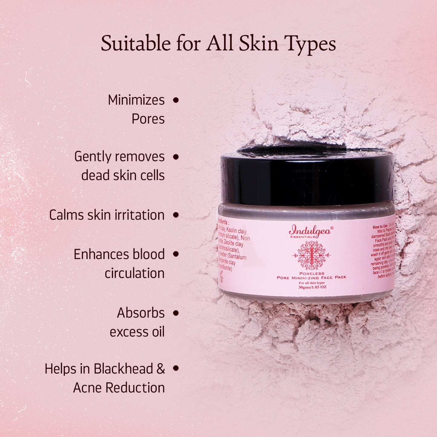 PORELESS - Pore Minimizing Clay Face Pack