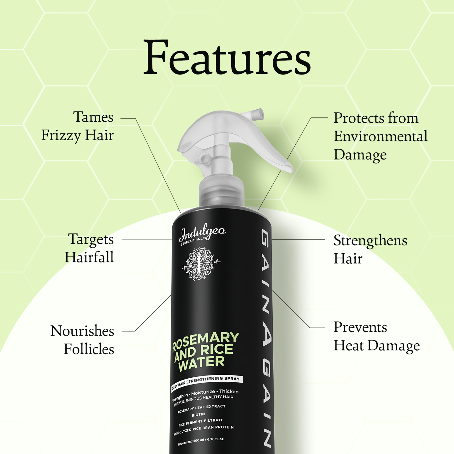 Pack of 5 : Rosemary & Rice Water Mist For Hair Strengthening