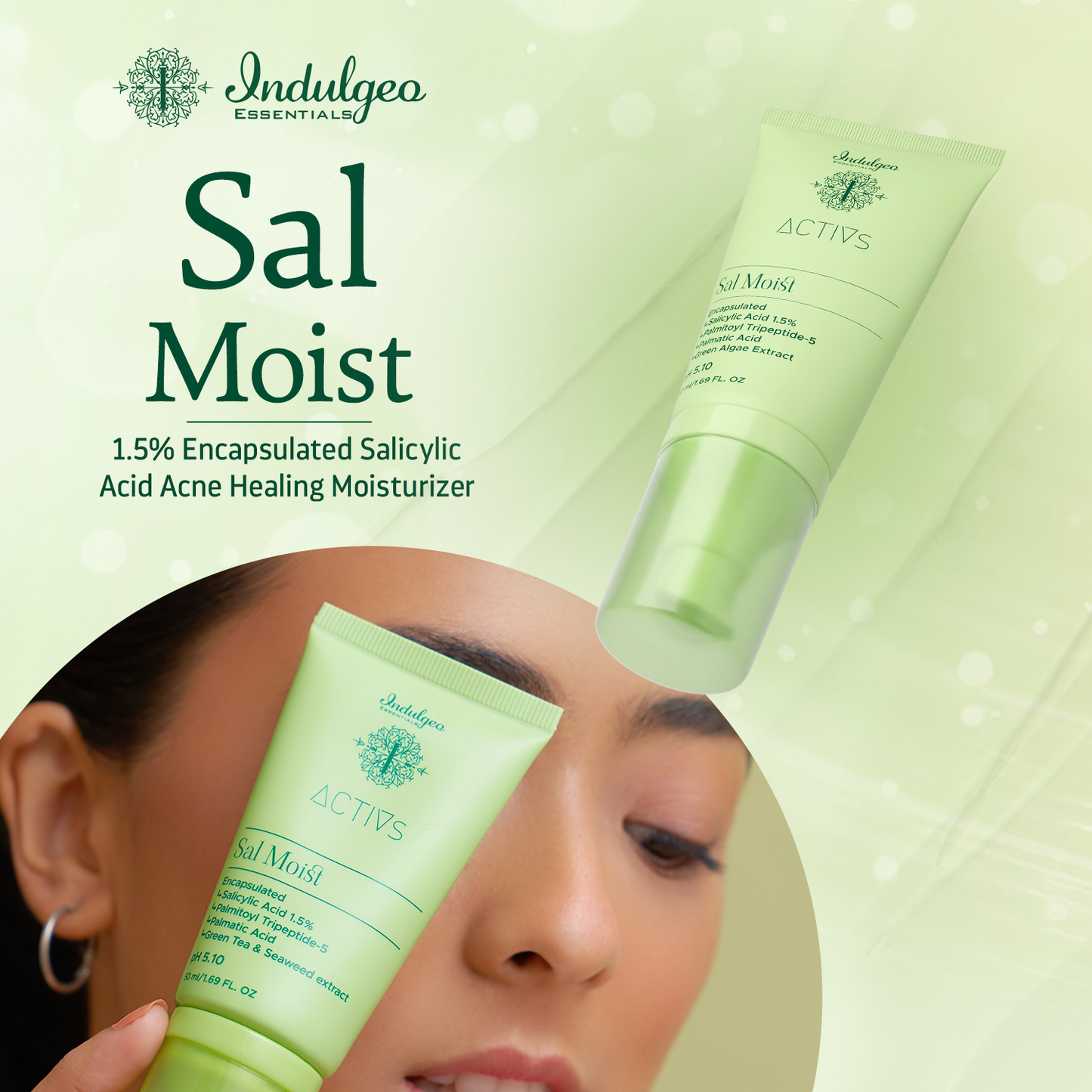 SAL MOIST - 1.5% Encapsulated Salicylic Acid Acne Healing Exfoliating Moisturizer