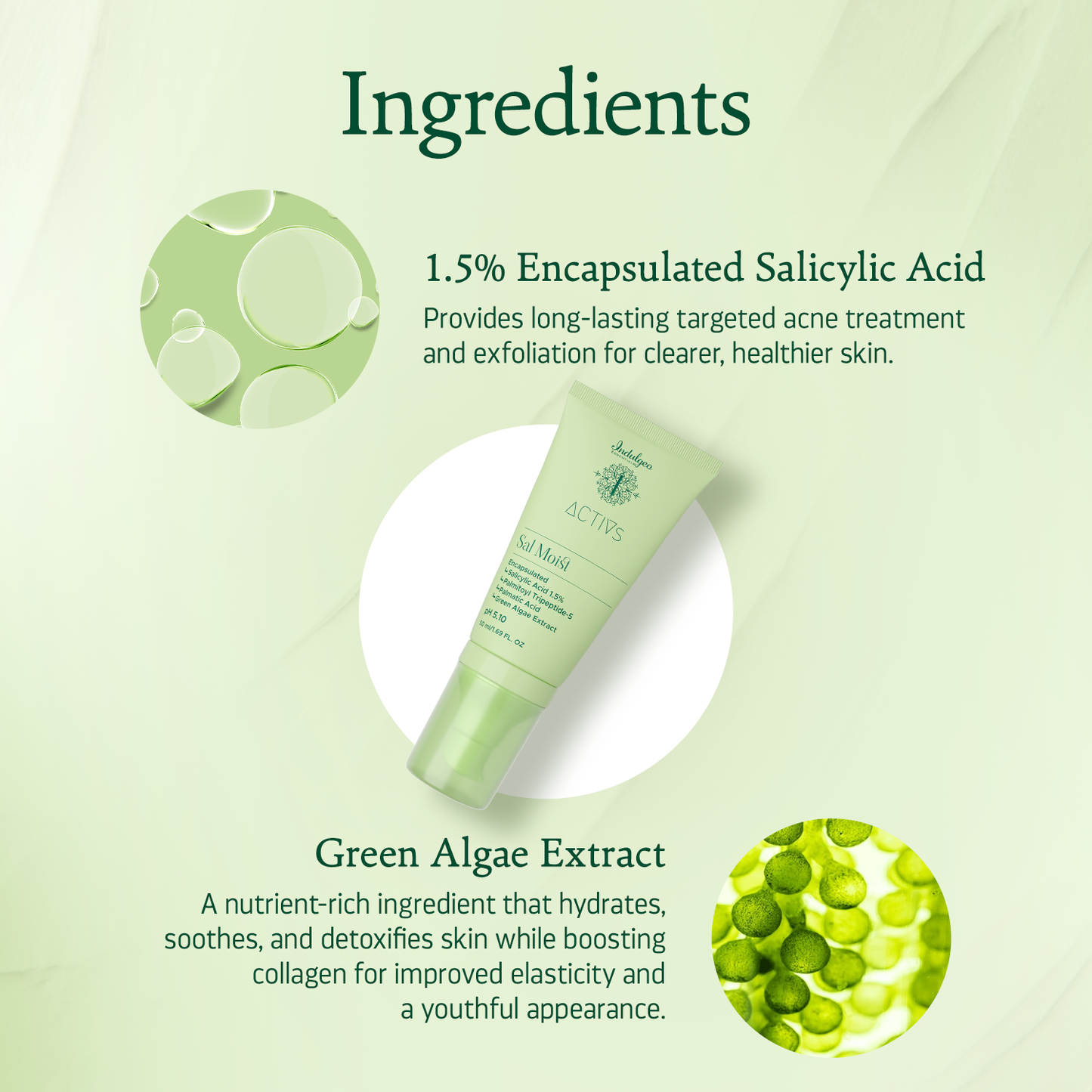 SAL MOIST - 1.5% Encapsulated Salicylic Acid Acne Healing Exfoliating Moisturizer