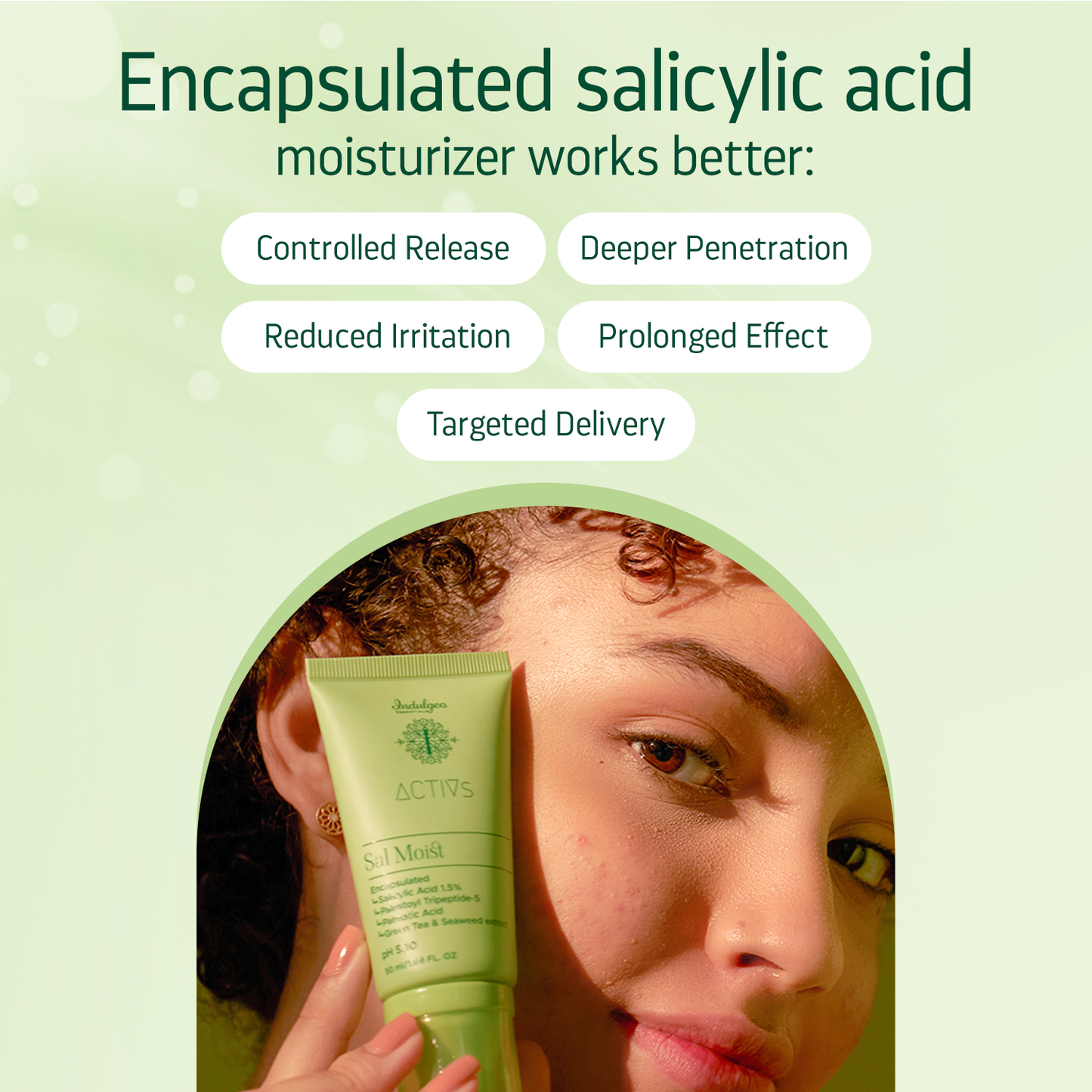SAL MOIST - 1.5% Encapsulated Salicylic Acid Acne Healing Exfoliating Moisturizer