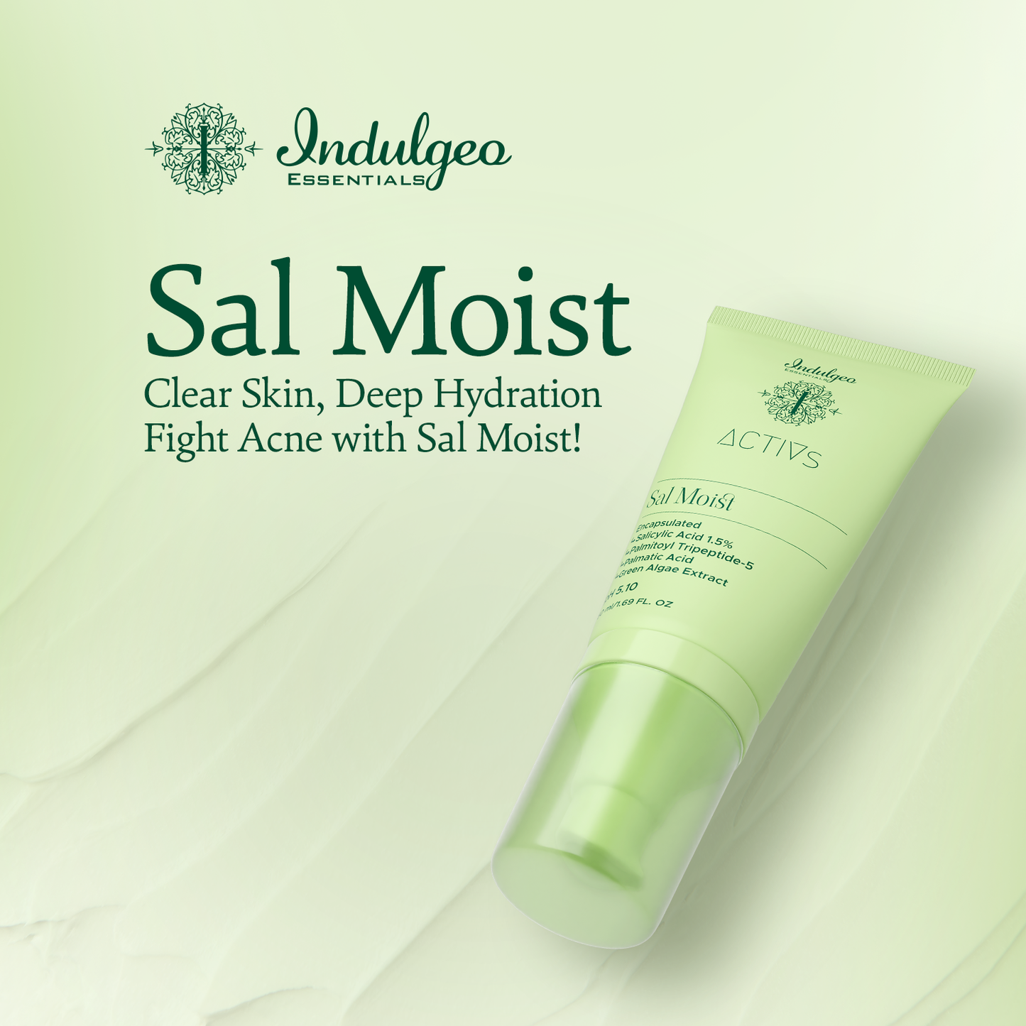 SAL MOIST - 1.5% Encapsulated Salicylic Acid Acne Healing Exfoliating Moisturizer