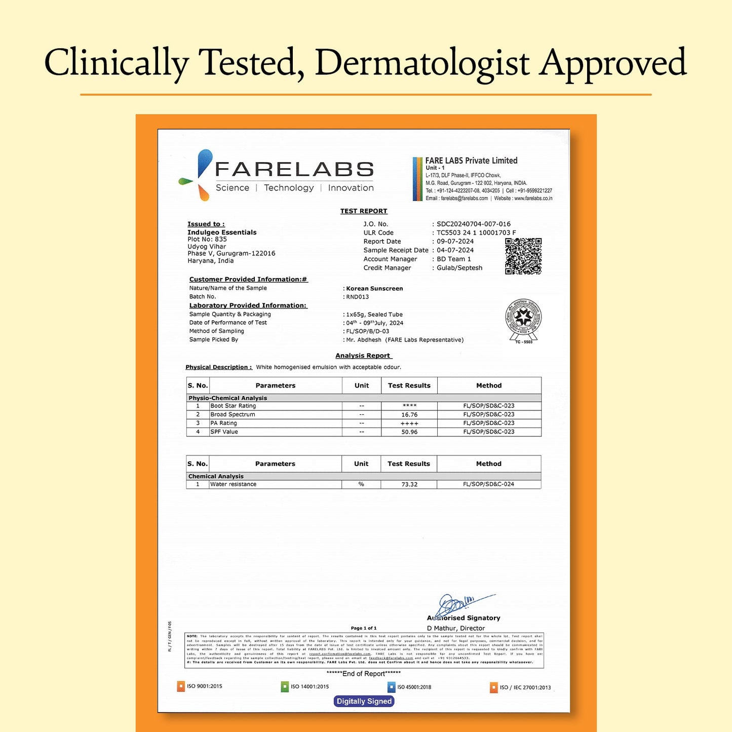 U-We Protect Ultra Light Broad Spectrum OMC Free Sunscreen Gel with New Gen Korean UV Filters - SPF 50 PA++++