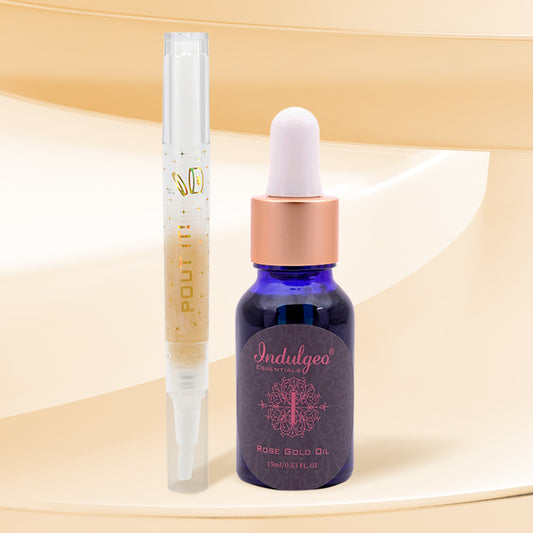 Rose Gold Oil Combo With Nourishes Lips Oil