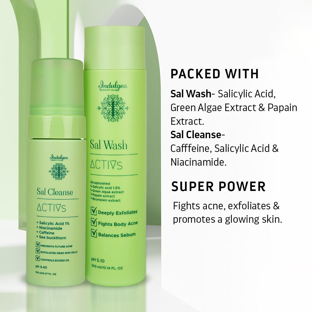 Sal Wash (Body Wash 300ml) + Sal Cleanse (Foaming Face Wash 150ml)