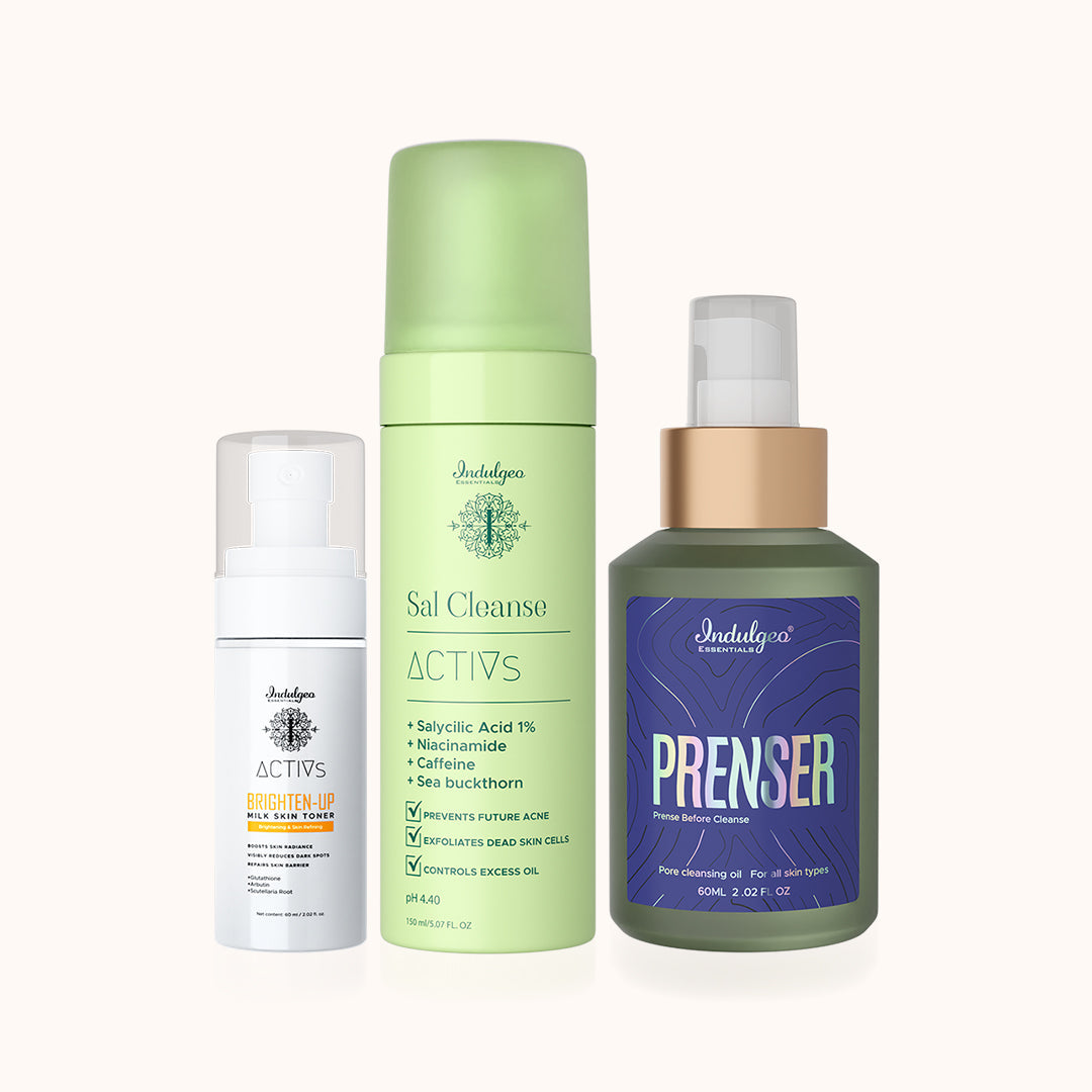 Deep Cleanse & Repair Combo - Prenser + Face Wash + Milk Toner