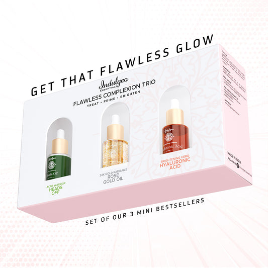 Flawless Complexion Trio (Heads Off 6ml + Rose Gold Oil 6ml + Hyaluronic Acid 6ml)