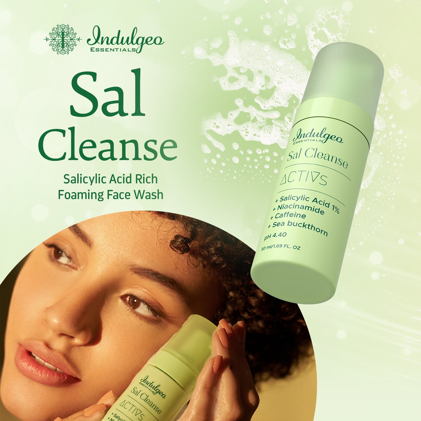 MINI SAL CLEANSE - Foaming Face Wash With Encapsulated Salicylic Acid 1% (50ml)