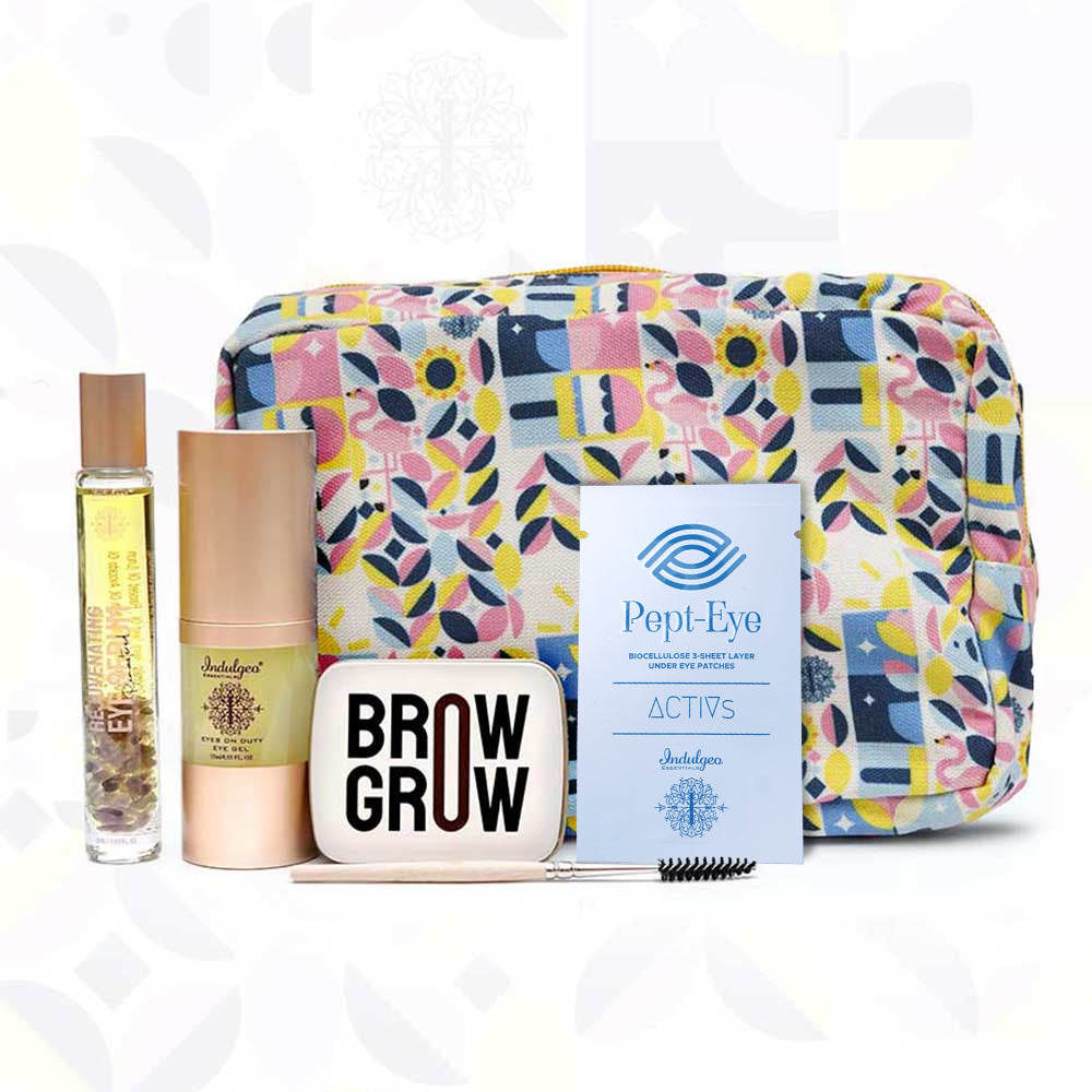 COMBO: Remastered Eye Serum | Eye Gel | Brow Grow | Pept Eye 1 sachet | Canvas Pouch