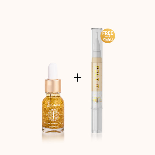 Rose Gold Oil With 24k Gold Flakes