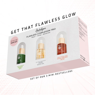 Flawless Complexion Trio (Heads Off 6ml + Rose Gold Oil 6ml + Hyaluronic Acid 6ml)