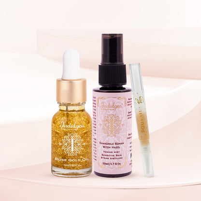 Skin Prep Combo-Rose Gold Oil+Pout It+CRT Mist