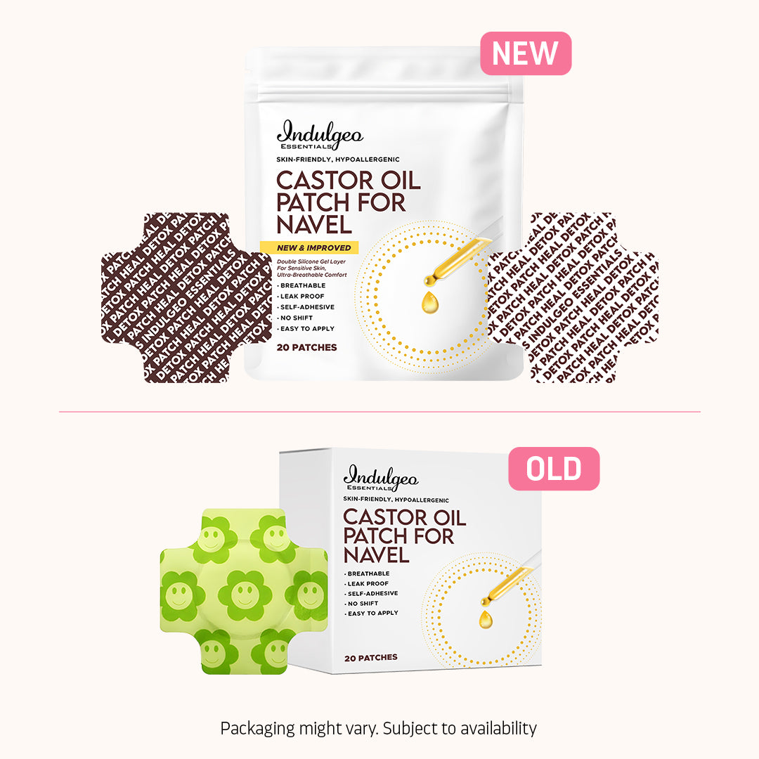 Combo: 100% Cold Pressed Castor Oil (200ml) + Navel Stick On Patches (20 units)