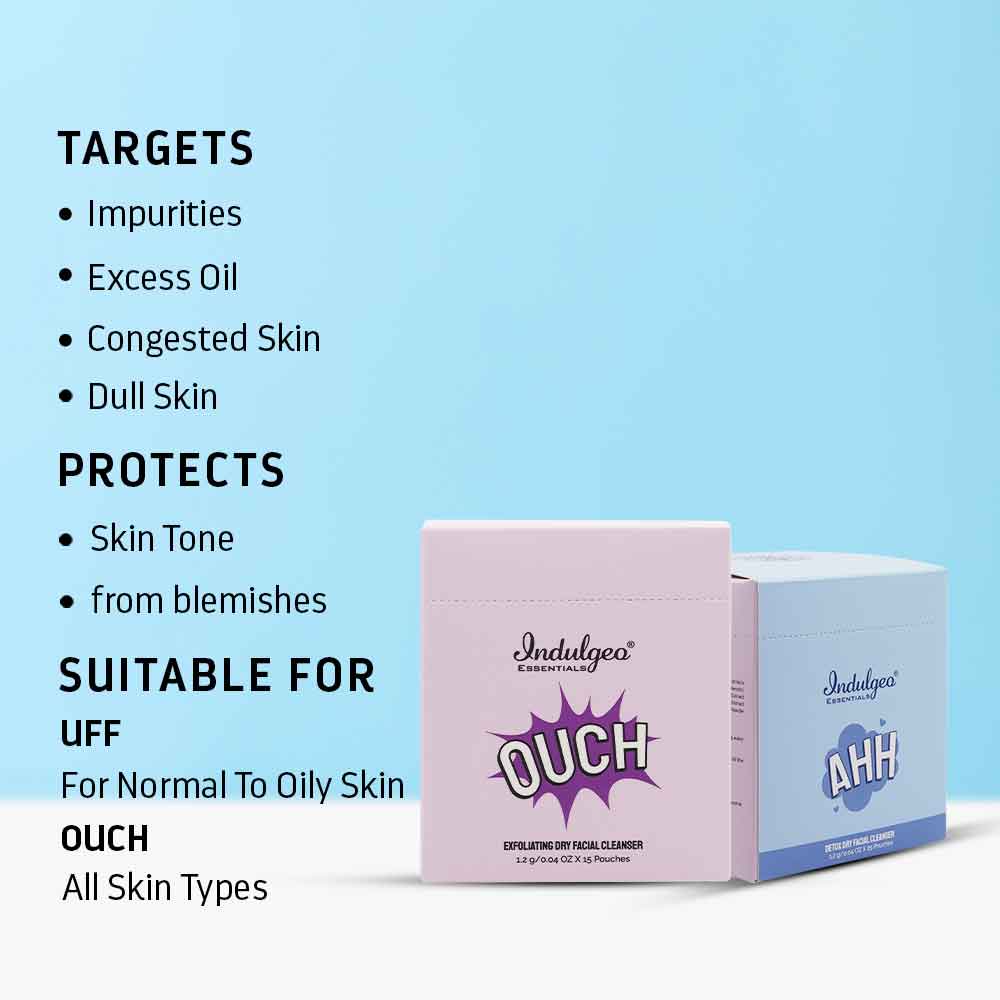 FREEBEE AHH + OUCH Combo Detox Dry Facial Cleanser