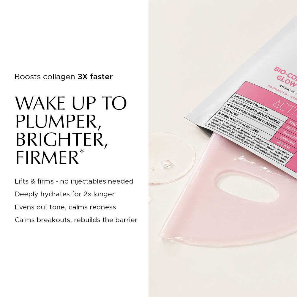 Ginseng PDRN Bio Collagen Intense Glow Sheet Mask - Ultra-Low Molecular Hydrogel Overnight Mask