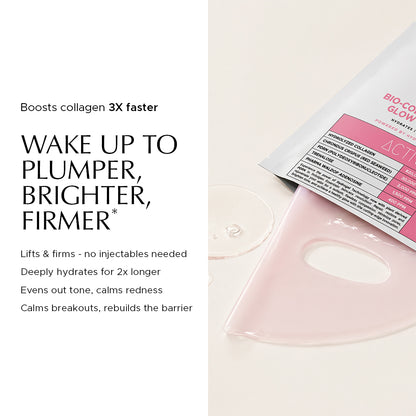 Ginseng PDRN Bio Collagen Intense Glow Sheet Mask - Ultra-Low Molecular Hydrogel Overnight Mask