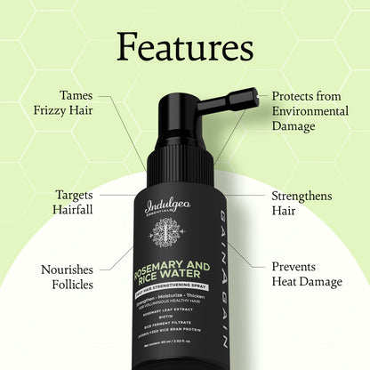 Rosemary & Rice Water Hair Spray Mist For Strengthening & Growth