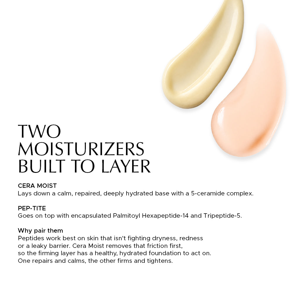 Repair & Firm: Cera Moist + Pep-Tite Moisturizer Duo