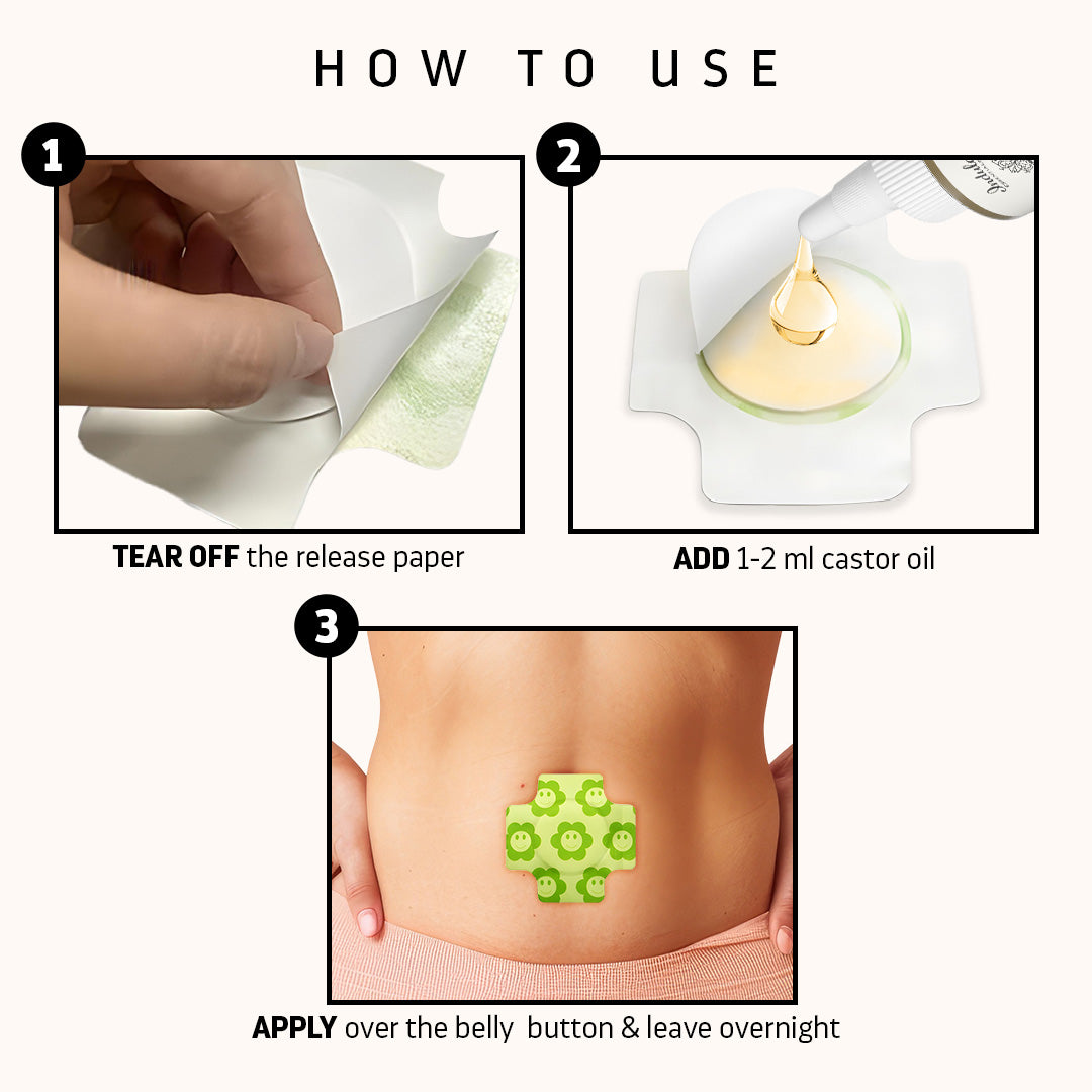 Navel Stick On Patches for Castor Oil (20 units)