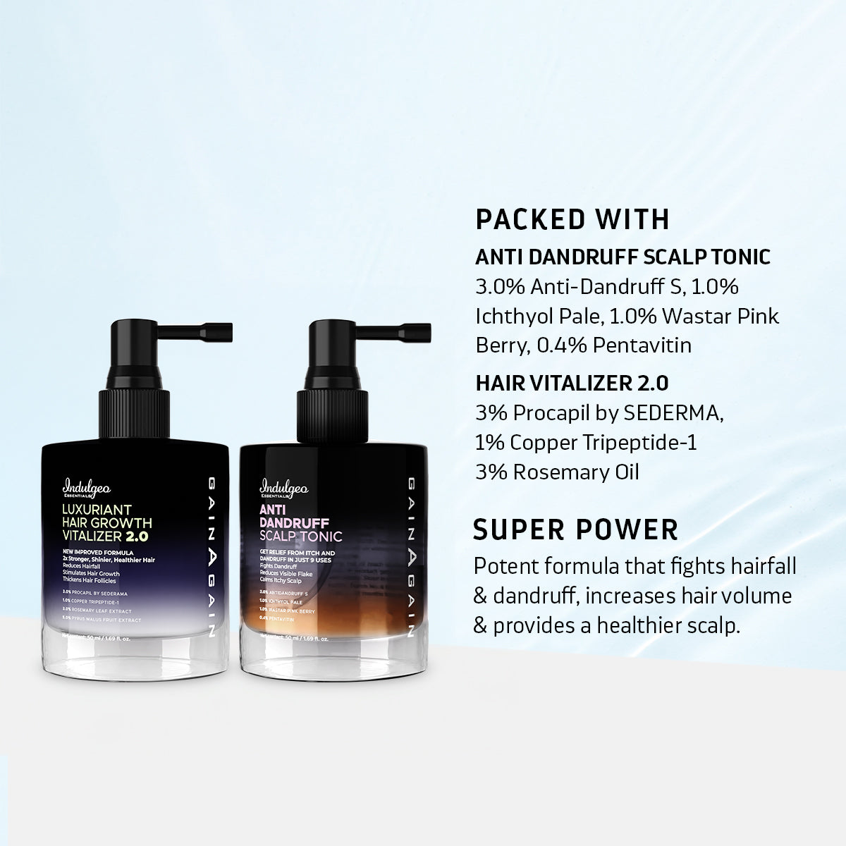 Hair Growth Combo - Anti Dandruff Scalp Tonic + Hair Vitalizer 2.0