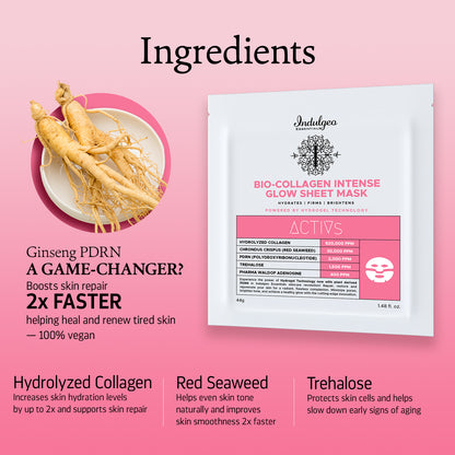 Ginseng PDRN - Bio Collagen Intense Glow Sheet Mask (new)