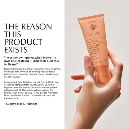 CERA MOIST - 1% iActive Ceramide Calming Moisturizer for Hydration & Skin Barrier Repair