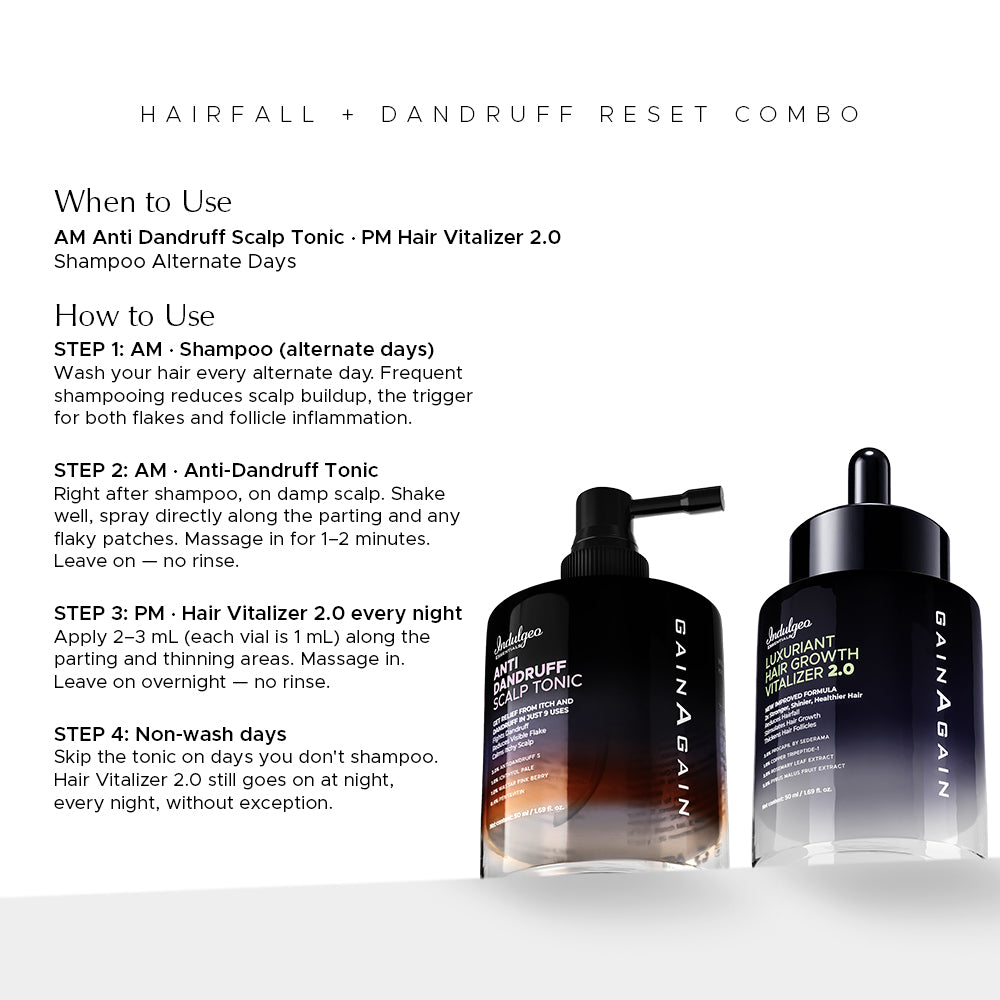 Hair Growth Combo - Anti Dandruff Scalp Tonic + Hair Vitalizer 2.0
