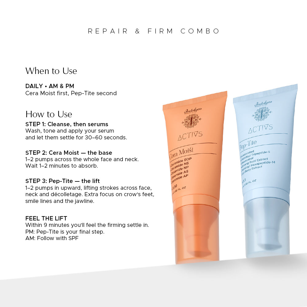 Repair & Firm: Cera Moist + Pep-Tite Moisturizer Duo