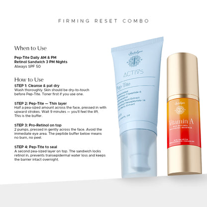COMBO : Vitamin A Pro Retinol Restoring Essence + Pep Tite - Skin Firming Moisturizer