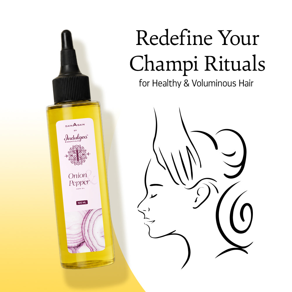 Onion & Pepper Hair Oil For Hair Regrowth (100ml)