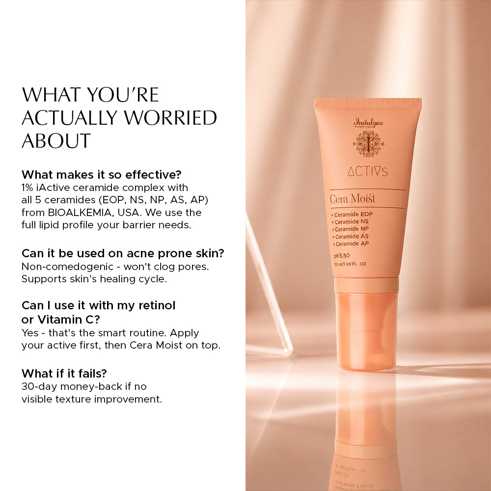 CERA MOIST - 1% iActive Ceramide Calming Moisturizer for Hydration & Skin Barrier Repair