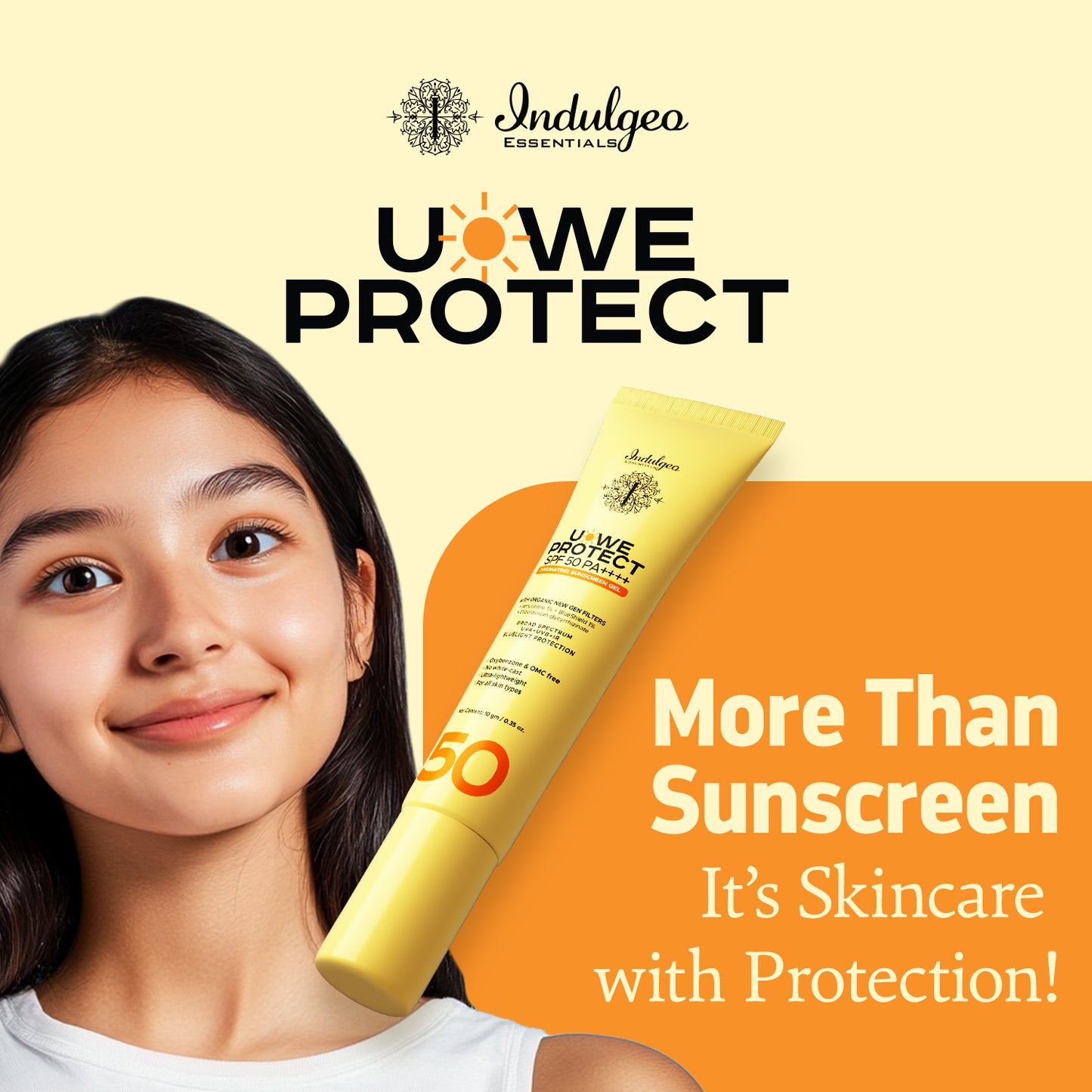 U-We Protect Ultra Light Broad Spectrum Sunscreen Gel