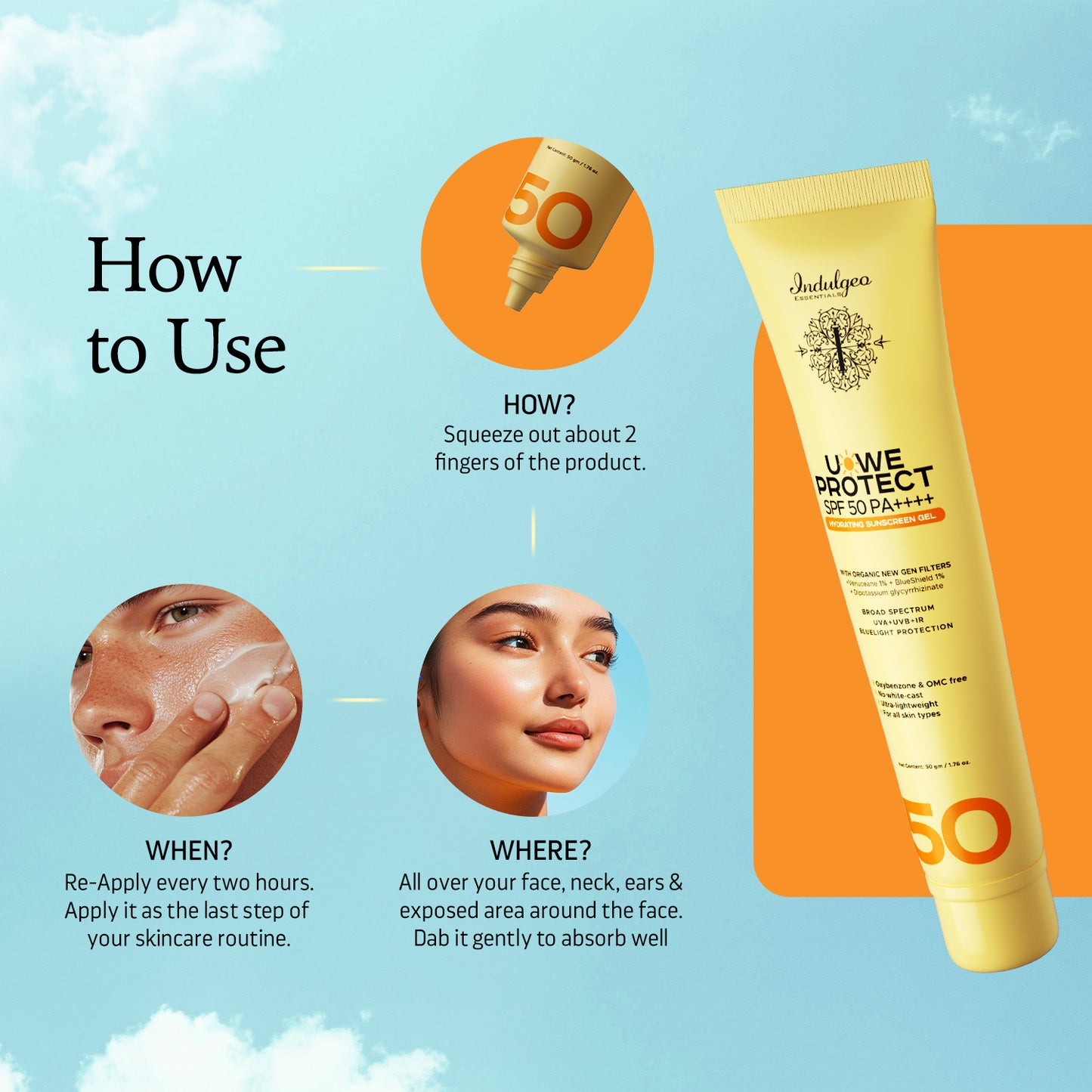 U-We Protect Ultra Light Broad Spectrum Sunscreen Gel