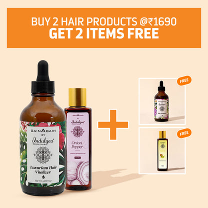 BUY Hair Vitalizer + Onion Pepper Oil GET Hair Promoter + Neem Oil
