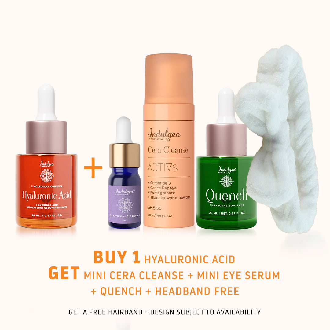 BUY Hyaluronic Acid : GET Mini Cera Cleanse, Mini Eye Serum, Quench, Headband FREE