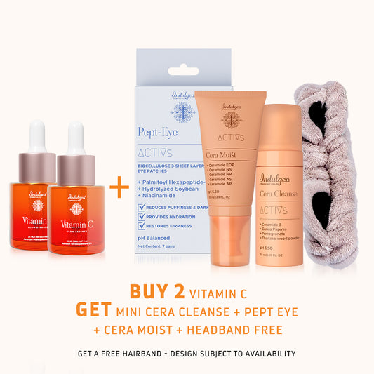 BUY 2 Vitamin C - GET Mini Cera Cleanse, Pept Eye Patches, Cera Moist, Headband FREE